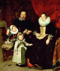 Porträtt av konstnären med hans familj